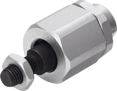 Metalen hydraulische koppeling met zeshoekige vorm en draadbouten, gebruikt in hydraulische systemen voor een veilige aansluiting van slangen.