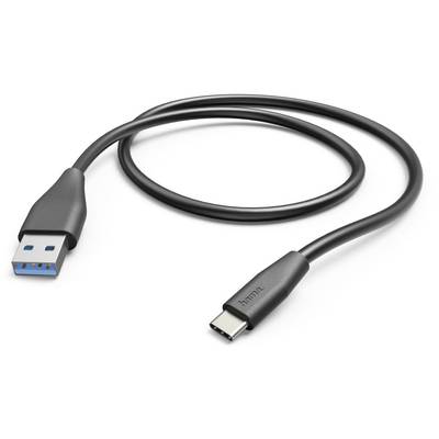 Hama USB-kabel USB 3.2 Gen1 (USB 3.0 / USB 3.1 Gen1) USB-A stekker, USB-C stekker 1.50 m Zwart  00178396