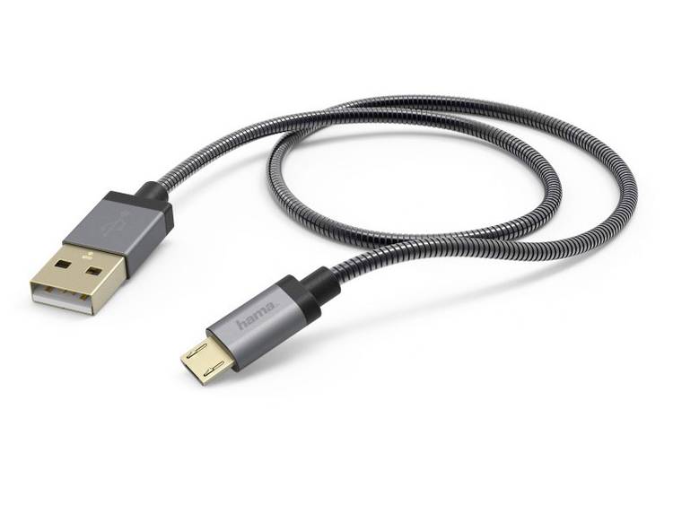 Hama Laad-Synchro kabel micro-USB 1,5 m metal