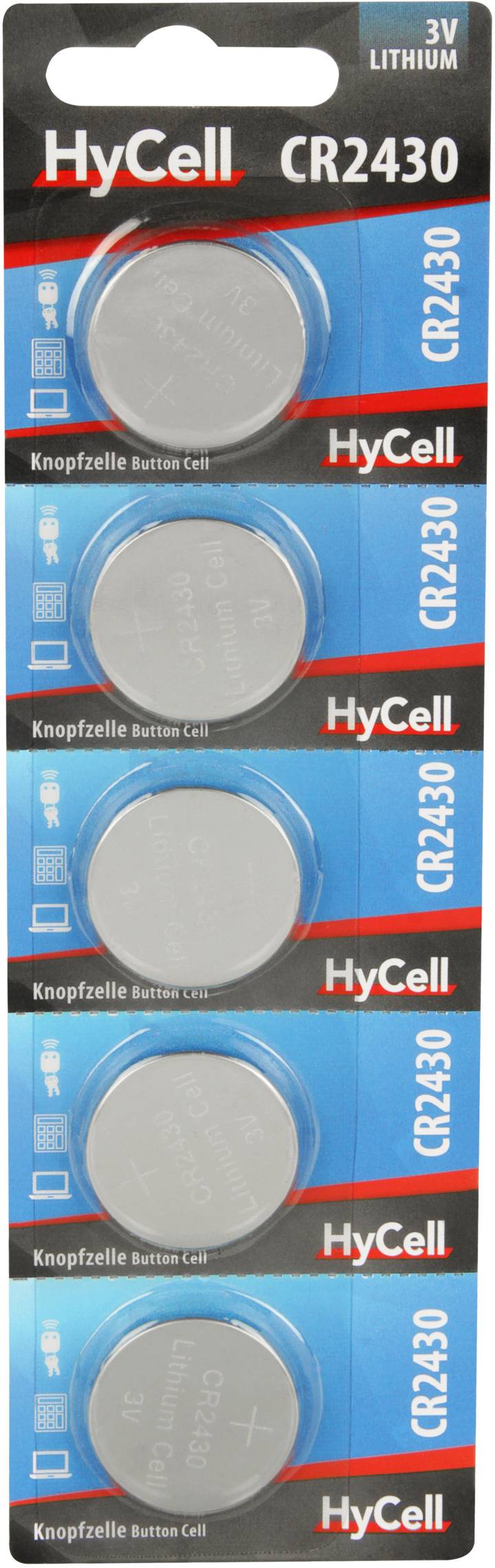 HyCell Knoopcel CR2430 3 V 5 stuk(s) 300 mAh Lithium CR2430