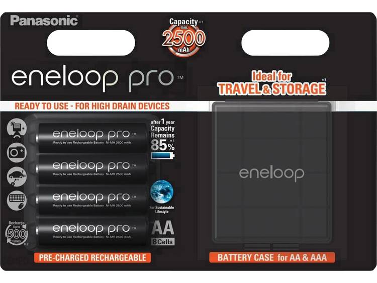 Panasonic eneloop Pro HR06 Box Oplaadbare AA batterij (penlite) NiMH 2450 mAh 1.2 V 4 stuks
