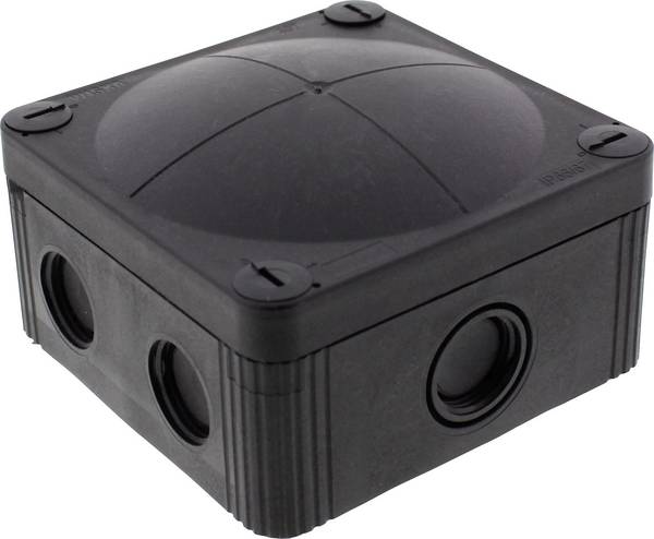Wiska COMBI 407/leer/S Aftakkast (l x b x h) 95 x 95 x 60 mm Zwart (RAL 9005) IP66/IP67 1 stuk(s)