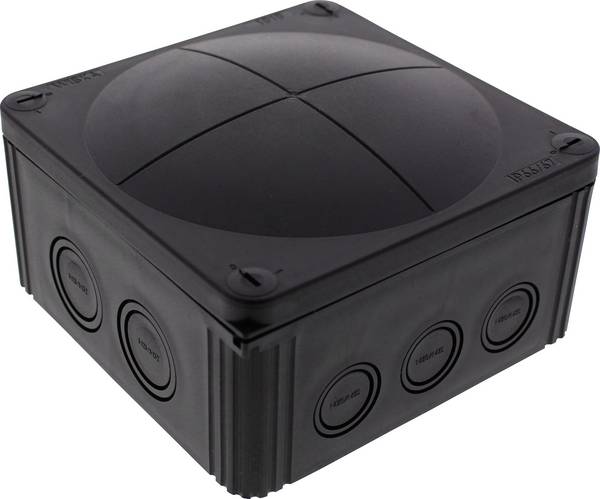 Wiska COMBI 1010/5/S Aftakkast (l x b x h) 140 x 140 x 82 mm Zwart (RAL 9005) IP66/IP67 1 stuk(s)