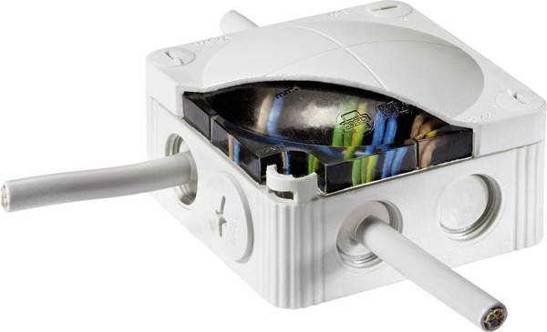 Wiska COMBI® IP 68 SET 407/5 LG Aftakkast (l x b x h) 95 x 95 x 60 mm Zwart (RAL 9005) IP68 1 stuk(s)