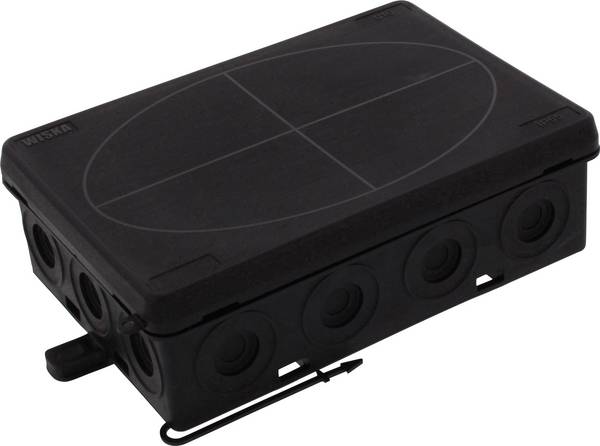 Wiska KA 016/5 BK Aftakkast (l x b x h) 125 x 86 x 41 mm Zwart (RAL 9005) IP55 1 stuk(s)