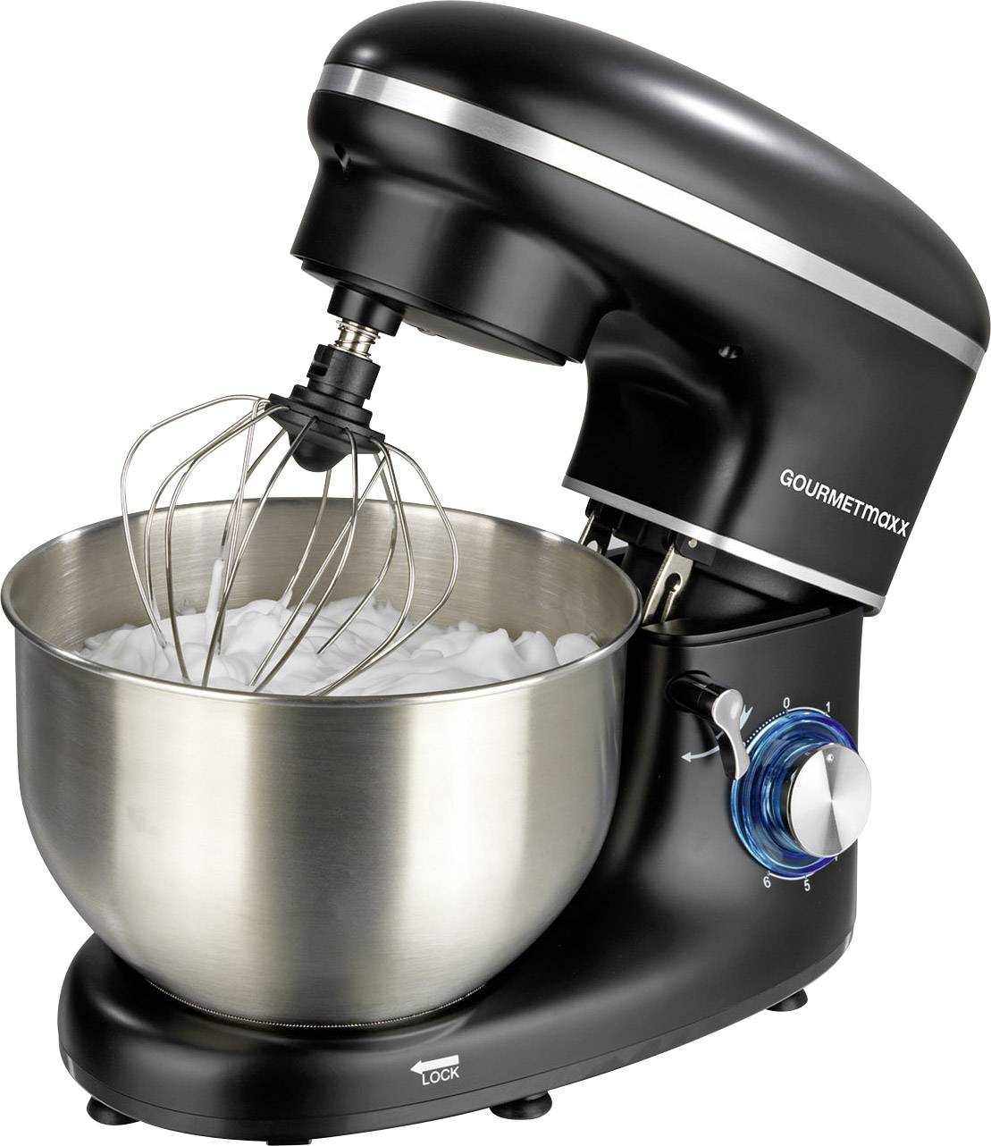GourmetMaxx 03550 Foodprocessor 1500 W Zwart, RVS-1