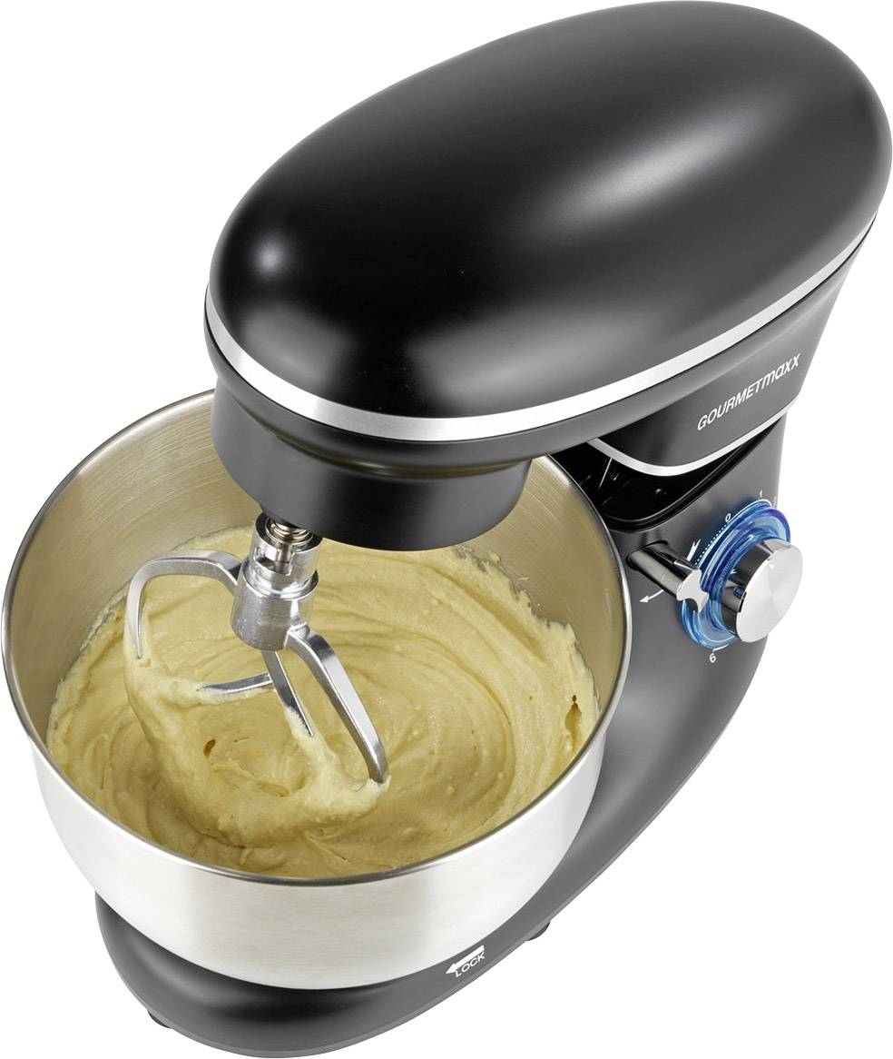 GourmetMaxx 03550 Foodprocessor 1500 W Zwart, RVS-2