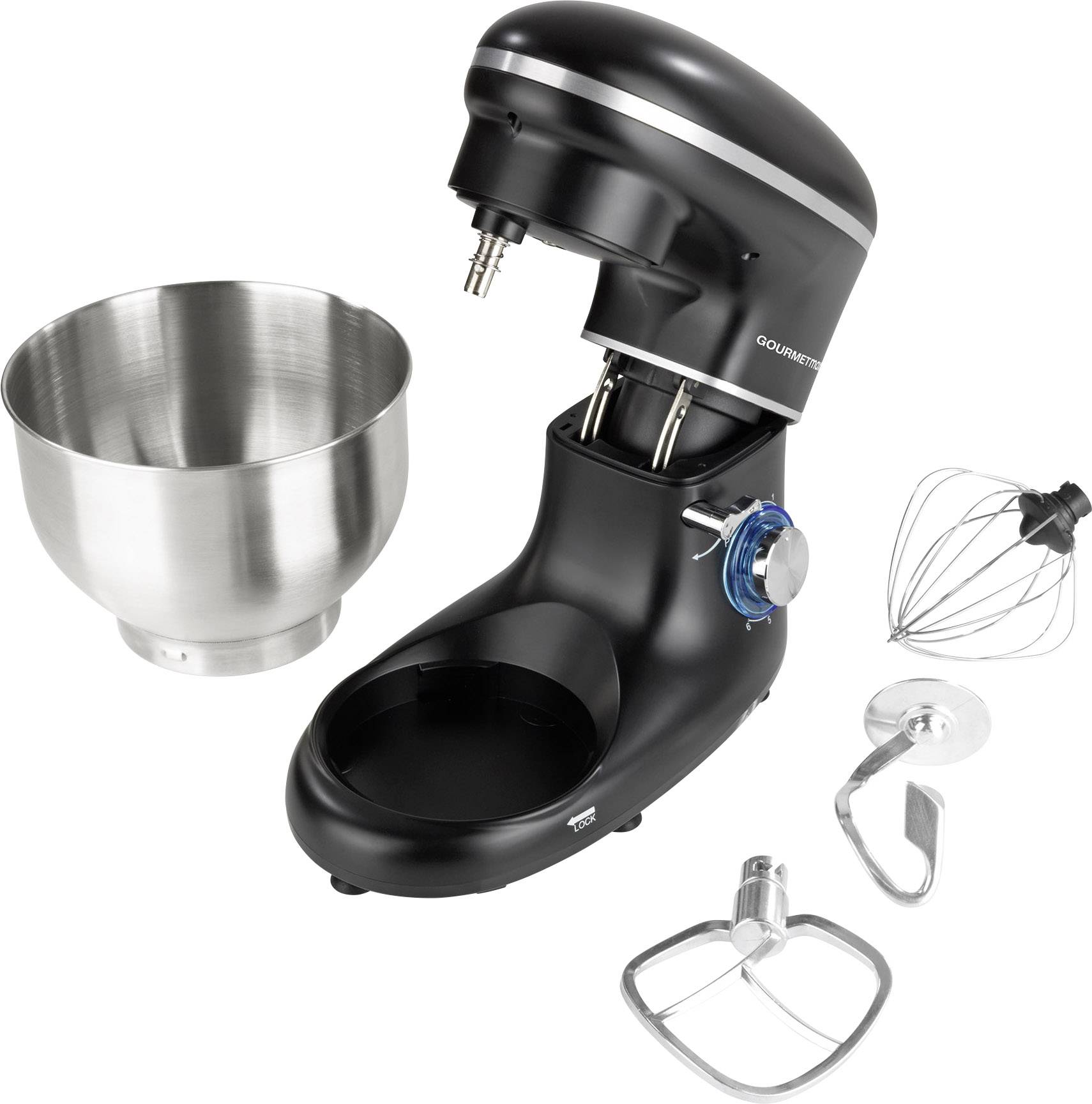 GourmetMaxx 03550 Foodprocessor 1500 W Zwart, RVS-4