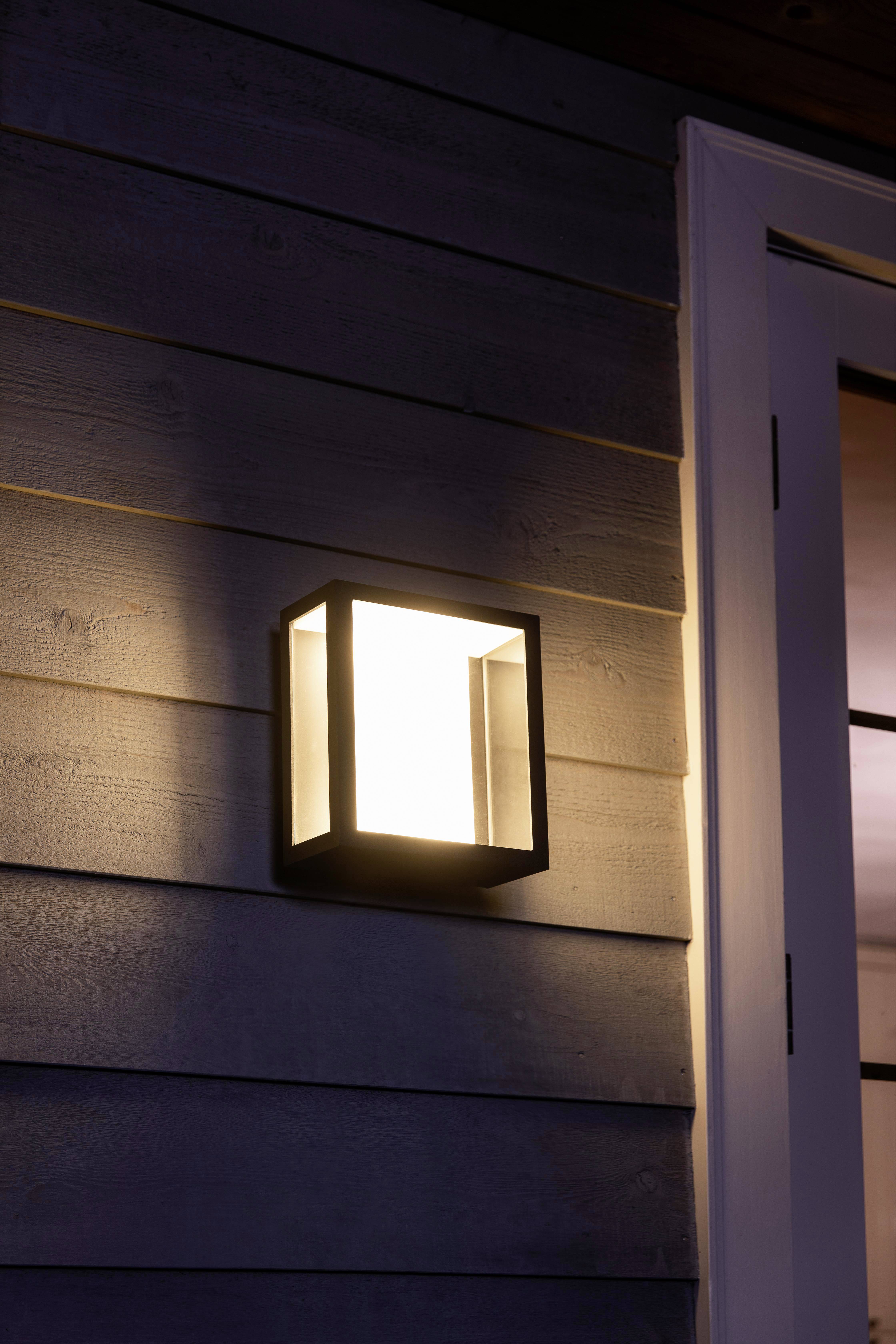 Philips Hue Slimme Wandlamp Zwart 1200 lm IP44 Compatibel met Alexa, Google Home, Apple HomeKit Model 371651-8
