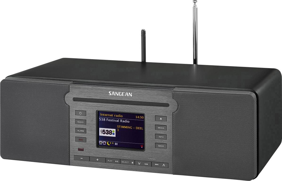 soep Voordracht marge Sangean Revery R6 Internetradio met CD-speler DAB+, FM AUX, Bluetooth, CD,  NFC, SD, USB, WiFi, Internetradio Zwart | Conrad.be