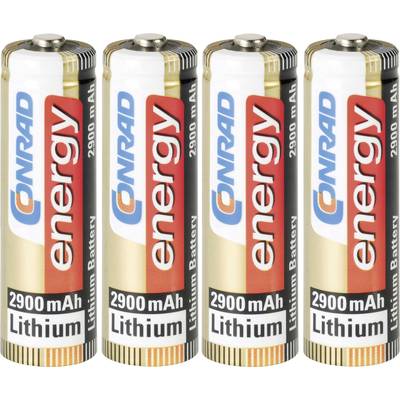 Conrad energy Extreme Power FR6 AA batterij (penlite) Lithium 2900 mAh 1.5 V 4 stuk(s)