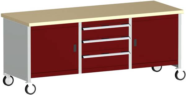 Bott 41002125.24V Kastwerkbank (b x h x d) 2000 x 840 x 750 mm Lichtgrijs
