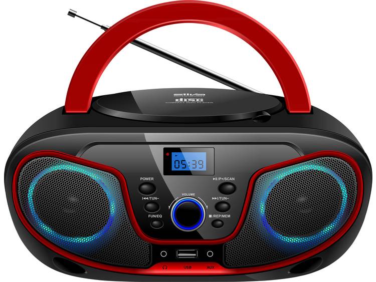 Silva Schneider MPC 19.4 USB FM CD-radio AUX, CD, USB Zwart-rood