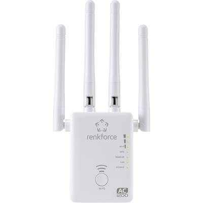 Renkforce WS-WN575A3 Dual Band AC1200 WiFi-versterker  2.4 GHz, 5 GHz Repeater, Router, Accesspoint