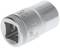 Metalen zeskant-dopsleutel, 19 mm, met geprofileerde greep voor betere grip.