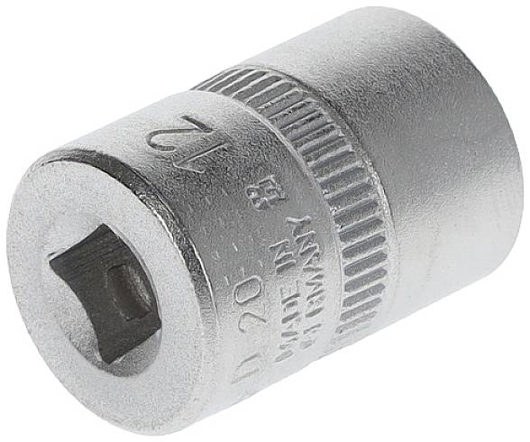 Metalen dopsleutel, twaalf millimeter, met 'Made in Germany' opdruk.
