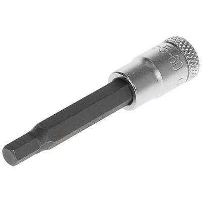 Zeskant dopsleutelopzetstuk van metaal voor mechanische werkzaamheden, met een gegroefde oppervlakte voor een betere grip.