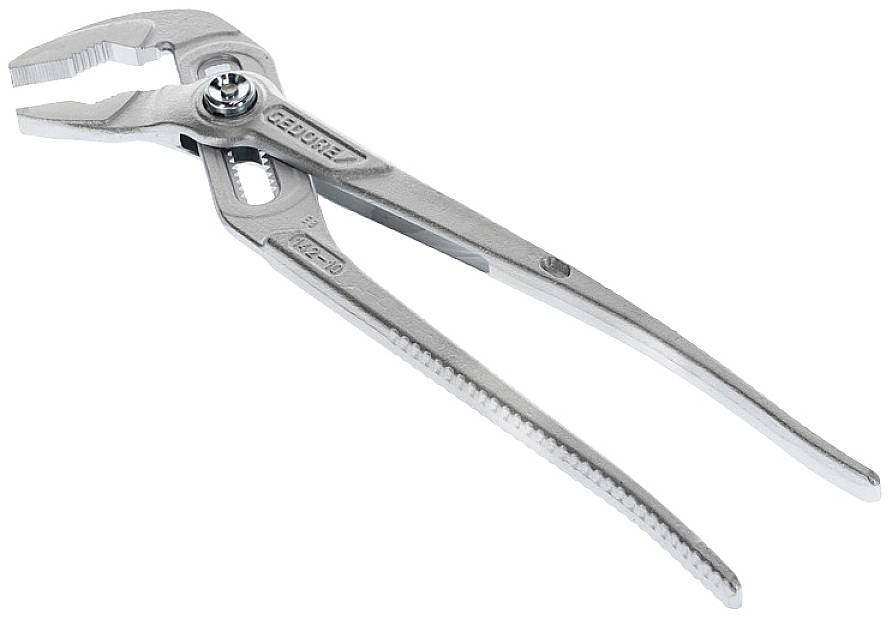 Een verstelbare tang van metaal die op een wit oppervlak ligt, geschikt voor grijp- of bevestigingswerkzaamheden in ambachtelijke werkzaamheden.