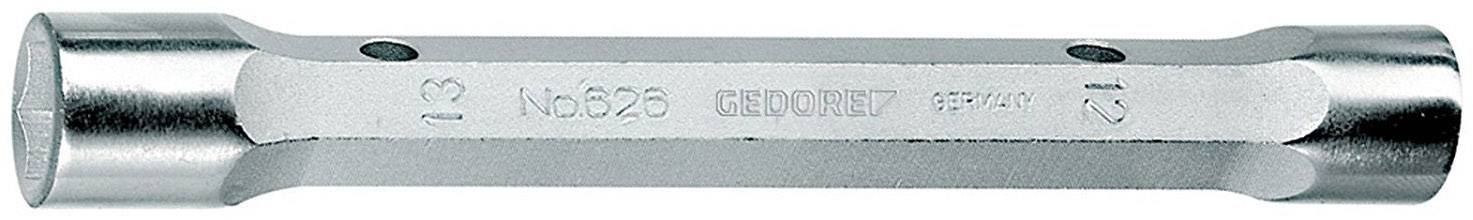 Metalen moersleutel met openingen aan beide zijden, geschikt voor verschillende moermaten; gegraveerd met 'No. 6226 GERMANY GEDORE'.