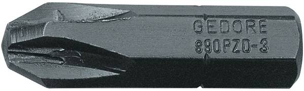 Gedore 6553410 890 PZD 3 Kruis-bit Aandrijving: 5/16" (8 mm) Uitvoering: Kruiskop Pozidriv PZ 3 32 mm