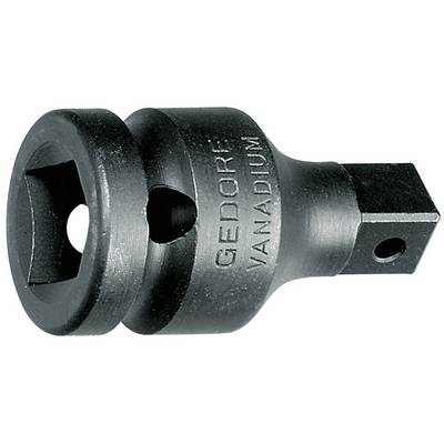 Een adapterstuk van zwart metaal met de opdruk 'Gedore Vanadium' aan de zijkant.