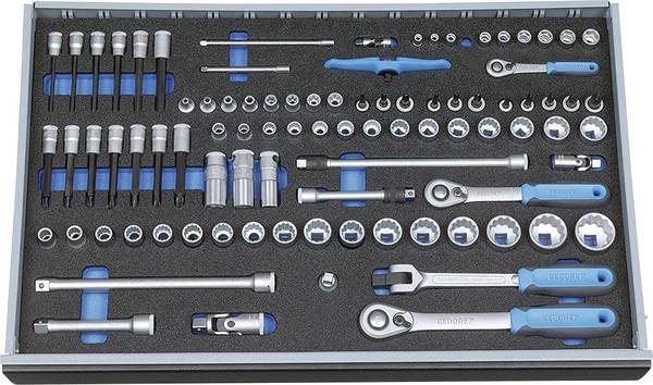 Gedore 2005 CT4-U-20 2016257 Dopsleutelset Metrisch 1/4" (6,3 mm), 3/8" (10 mm), 1/2" (12,5 mm) 89-delig