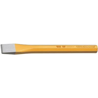 Een platte beitel van metaal met een gouden laag. Aan de zijkant zijn cijfers en de tekst 'KLEINFLIEGER' gegraveerd.