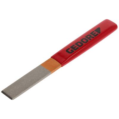 Een rechthoekige, oranje-grijze schraper met een rode handgreep waarop 'GEDORE' staat. Wordt gebruikt voor het verwijderen van materiaal.