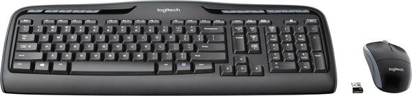Logitech MK330 Radiografisch Set met toetsenbord en muis Multimediatoetsen QWERTY, US-Engels Zwart