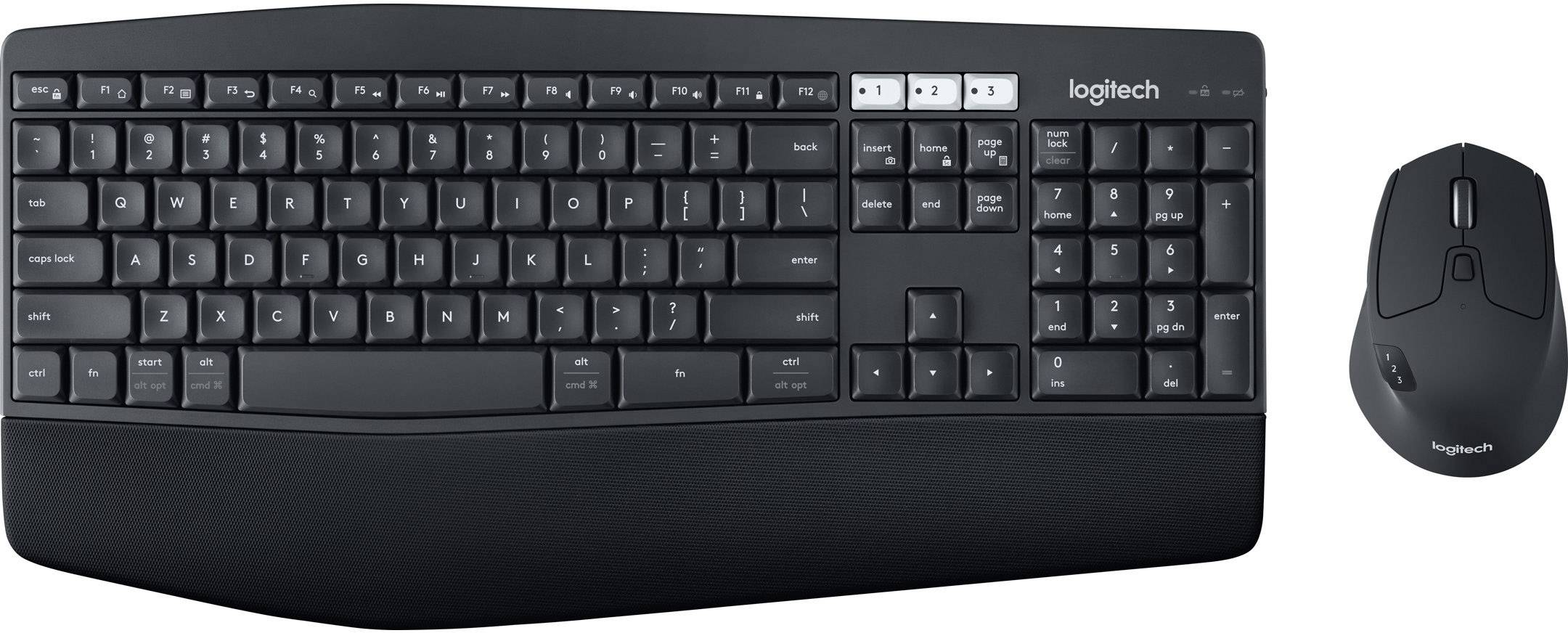 Logitech MK850 PERFORMANCE Set met toetsenbord en muis Bluetooth Polssteun QWERTY, Nederlands Zwart-0