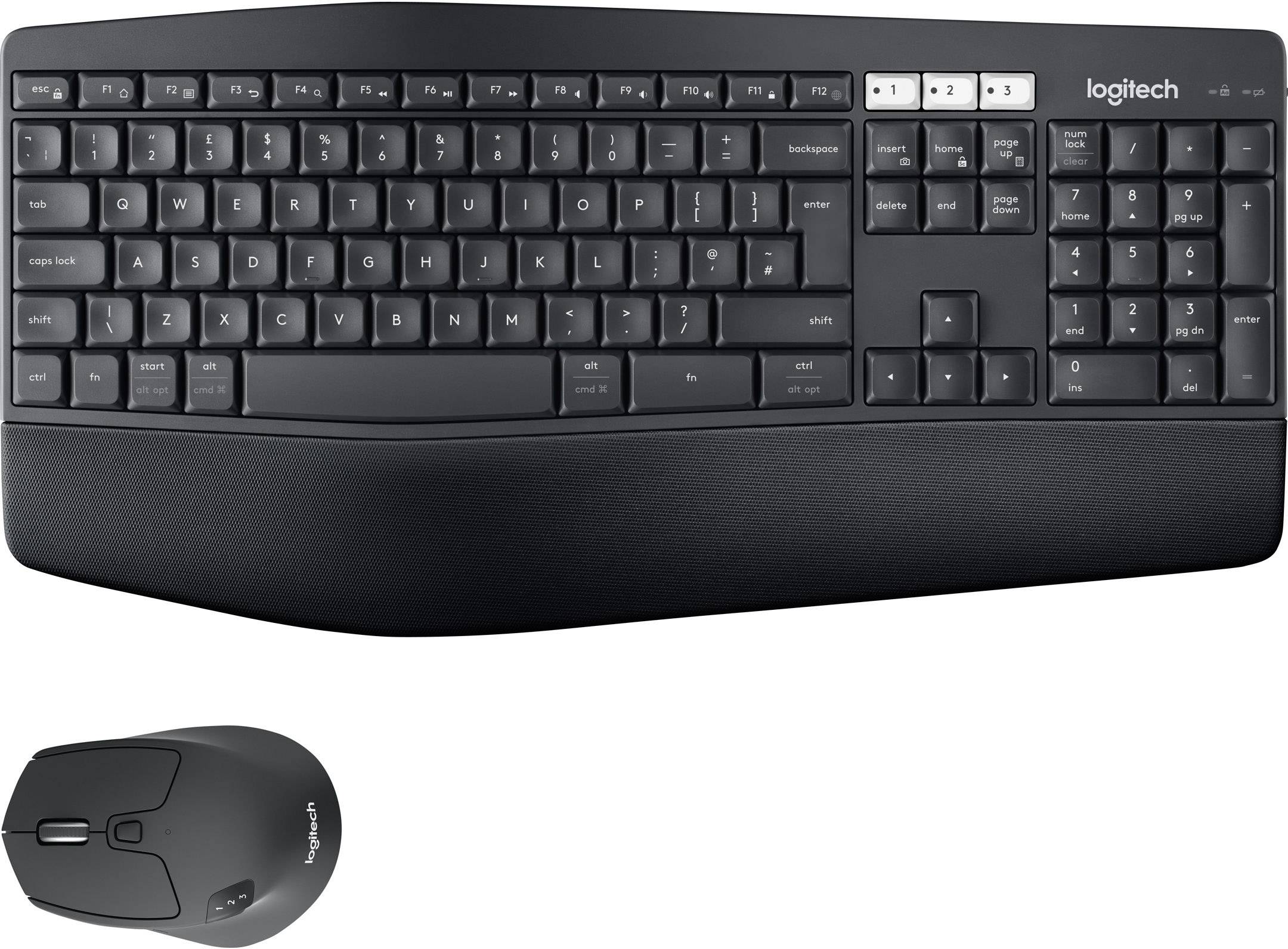 Logitech MK850 PERFORMANCE Set met toetsenbord en muis Bluetooth Ergonomisch QWERTY, UK-Engels Zwart-2