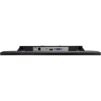 Achterkant van een monitor met meerdere aansluitingen: USB, Audio, HDMI, VGA.