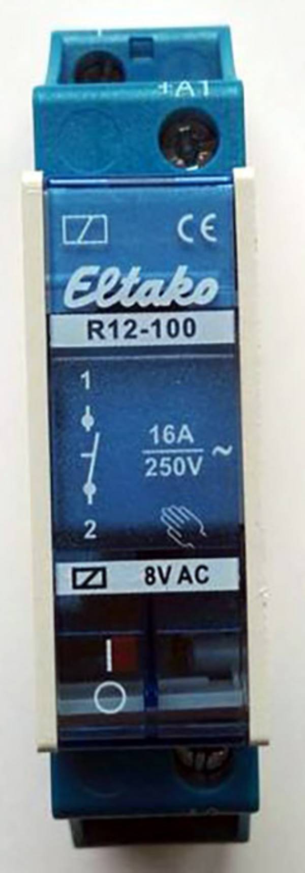 Eltako R12-100-8V Schakelrelais Nominale spanning: 8 V Schakelstroom (max.): 8 A 1x NO Piece 1 stuk(s)