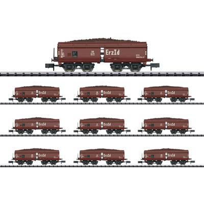 MiniTrix T15449 N set van 10 zelflossende wagons van de DB 