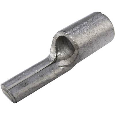 Een metalen kabeloog van bimetaal met een cilindrische opening, gebruikt voor het verbinden van elektrische kabels.