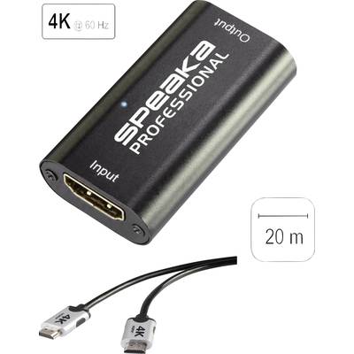 SpeaKa Professional SP-7657900 HDMI-kabel HDMI Aansluitkabel HDMI-A-stekker, HDMI-A-stekker 6.00 m Zwart Audio Return Ch