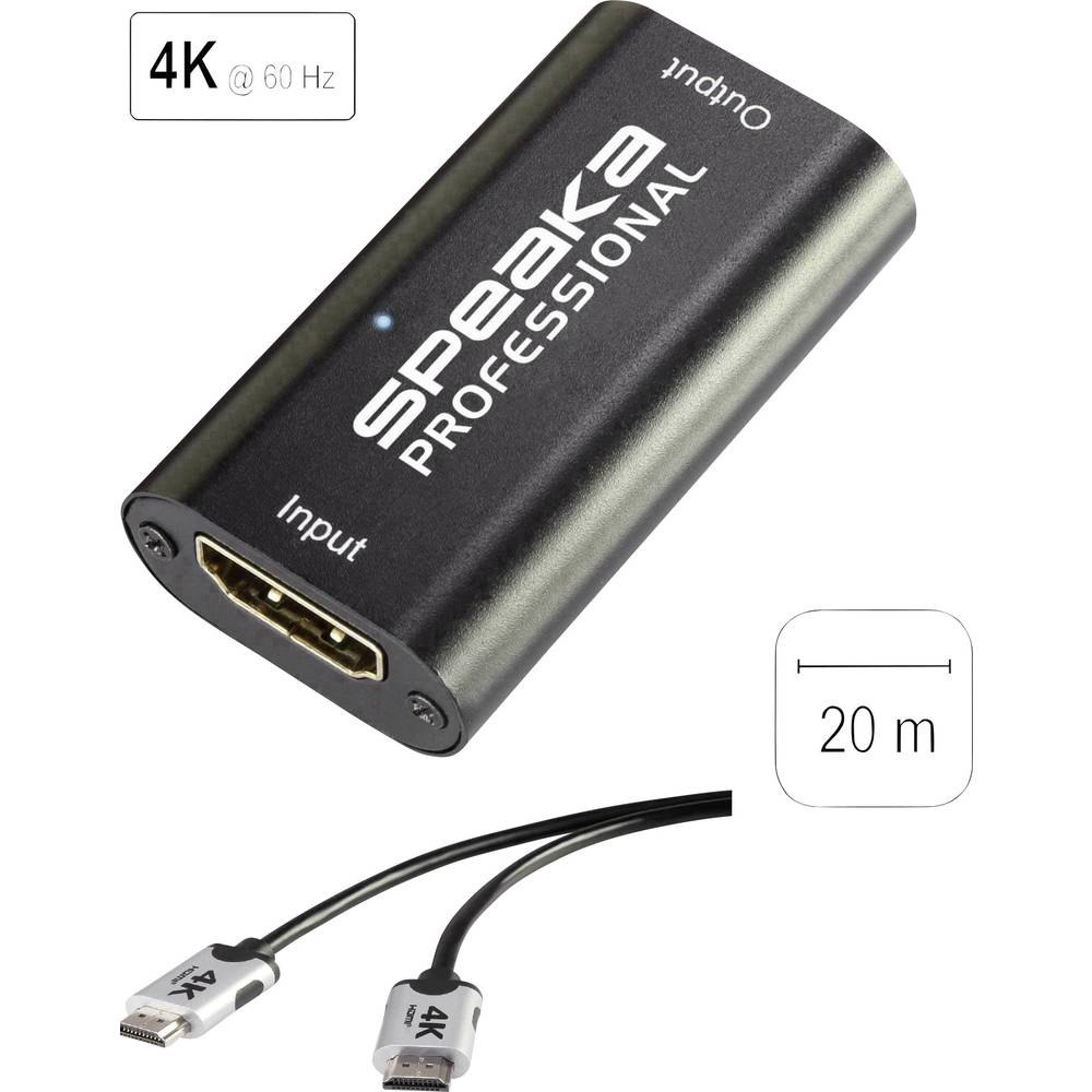 SpeaKa Professional HDMI Aansluitkabel HDMI-A stekker, HDMI-A stekker 6.00 m Zwart SP-7657900 Audio 