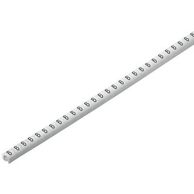 Een witte kabelmarkering met het getal '6' herhaalt zich langs de gehele lengte.