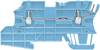 Weidmüller 1544810000 Aardklem 4 mm Schroeven Blauw 50 stuk(s)