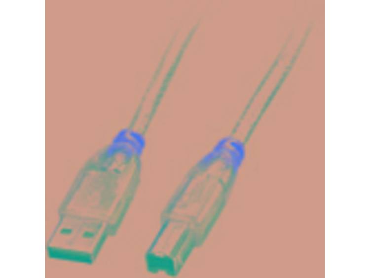Lindy USB 2.0 Kabel Type A-B, transparant, 3m Type A-B M-M (41754)