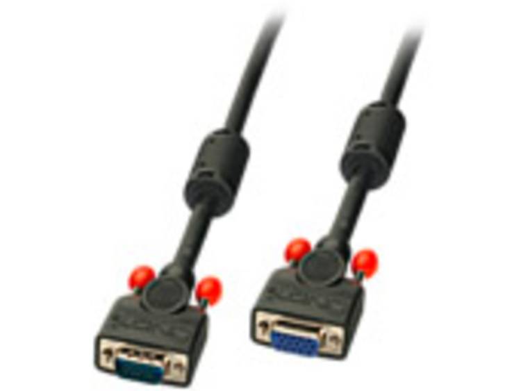 Lindy VGA Kabel M-F, zwart 3m HD15 M-F, DDC-geschikt (36394)