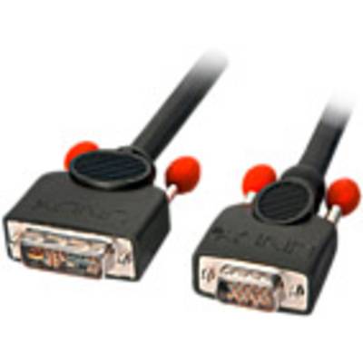 LINDY DVI / VGA Adapterkabel DVI-A 12+5-polige stekker, VGA-stekker 15-polig 5.00 m Zwart 41198 UL gecertificeerd, Afges
