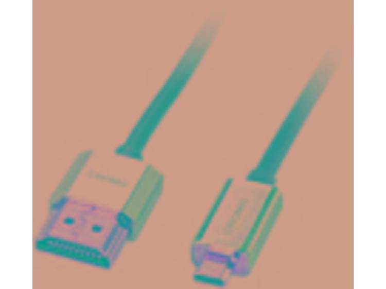 Lindy CROMO Slim HDMI High Speed A-D Kabel, 1m met Ethernet (41681)