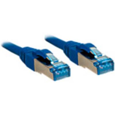 LINDY 47146 RJ45 Netwerkkabel, patchkabel CAT 6A S/FTP 0.50 m Blauw  1 stuk(s)