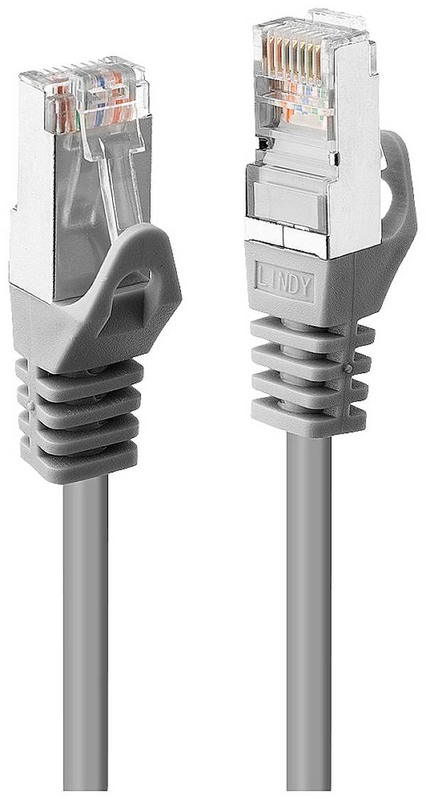 LINDY 47248 RJ45 Netwerkkabel, patchkabel CAT 6 U/UTP 10.00 m Grijs Afgeschermd 1 stuk(s)