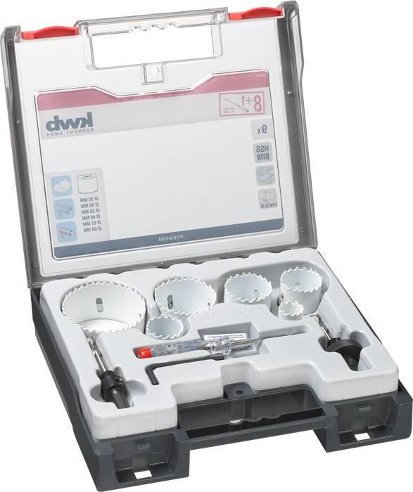 kwb 598220 Gatenzaagset 9-delig 20 mm, 30 mm, 35 mm, 40 mm, 51 mm, 68 mm C45 1 stuk(s)