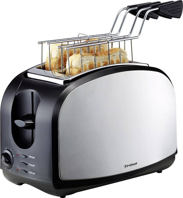 Trisa Crispy Snack Broodrooster  RVS, Zwart