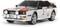 Een rallyauto in klassiek design met sponsorlogo's zoals Audi, Castrol en Michelin, met startnummer 3.