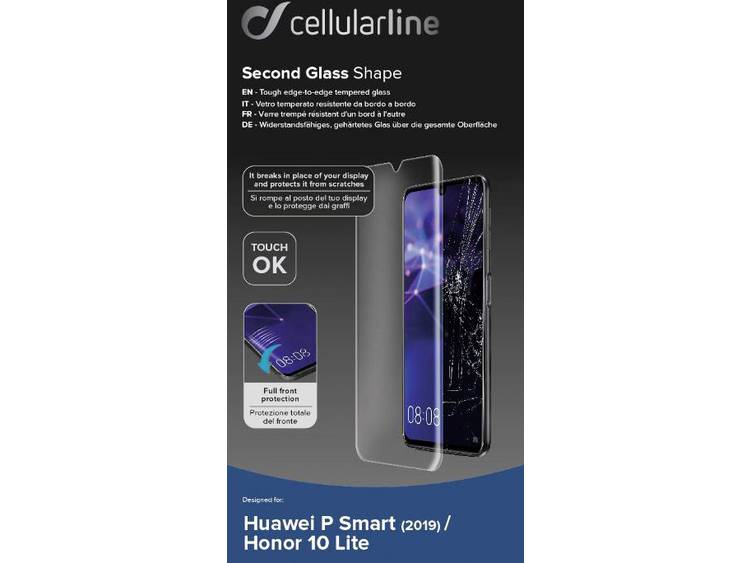 Cellularline TEMPGCABPSMART19T Screenprotector (glas) Geschikt voor model (GSMs): Huawei P Smart 1 s