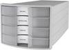 HAN IMPULS 2.0 1012-63 Ladebox Lichtgrijs DIN A4, DIN C4 Aantal lades: 4